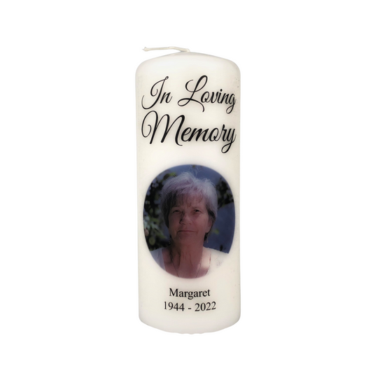 Personalised Photo Memorial Candle - In Loving Memory