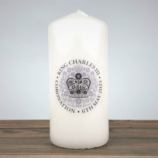 King Charles III Coronation Candle Souvenir - Black