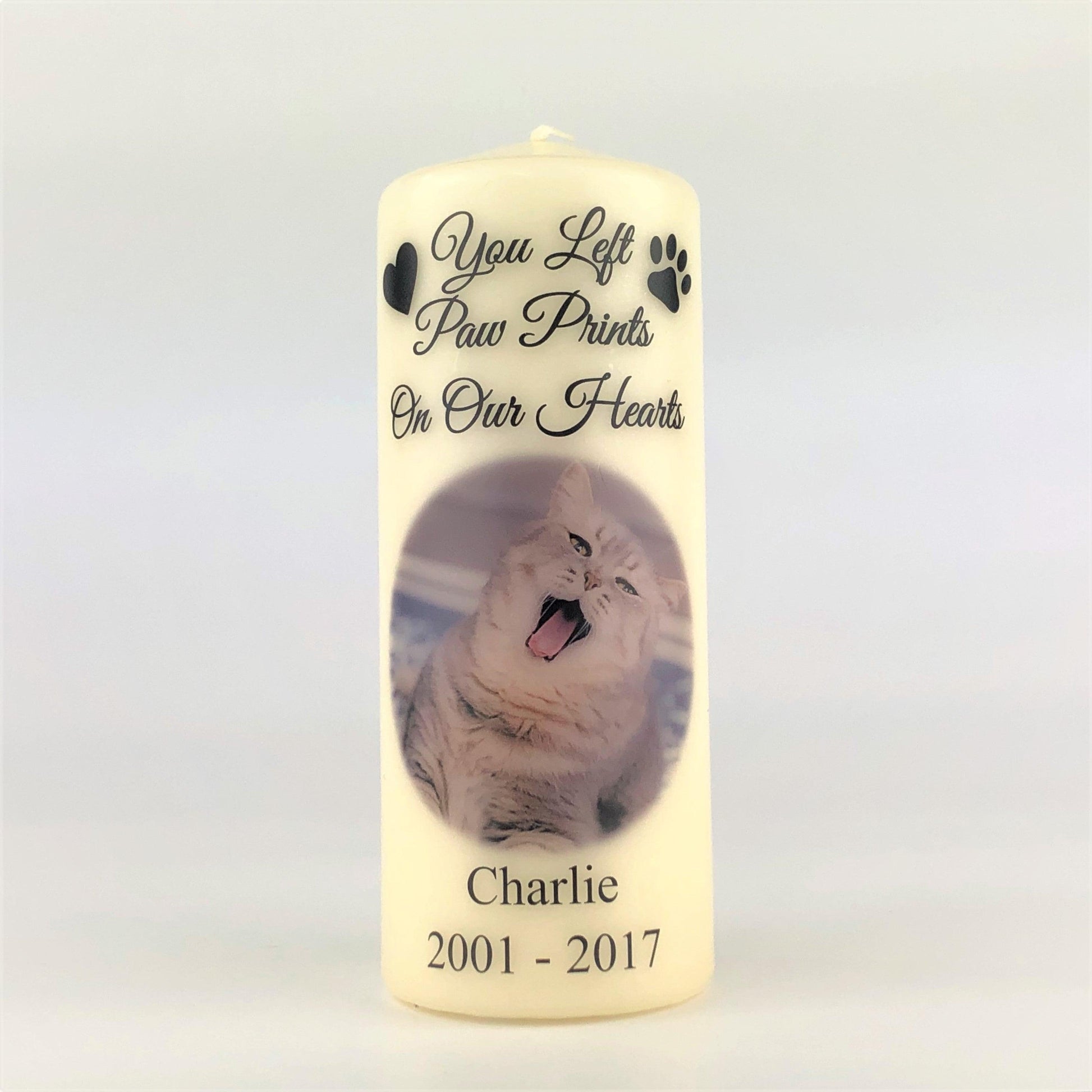 Personalised Pet Memorial Photo Candle