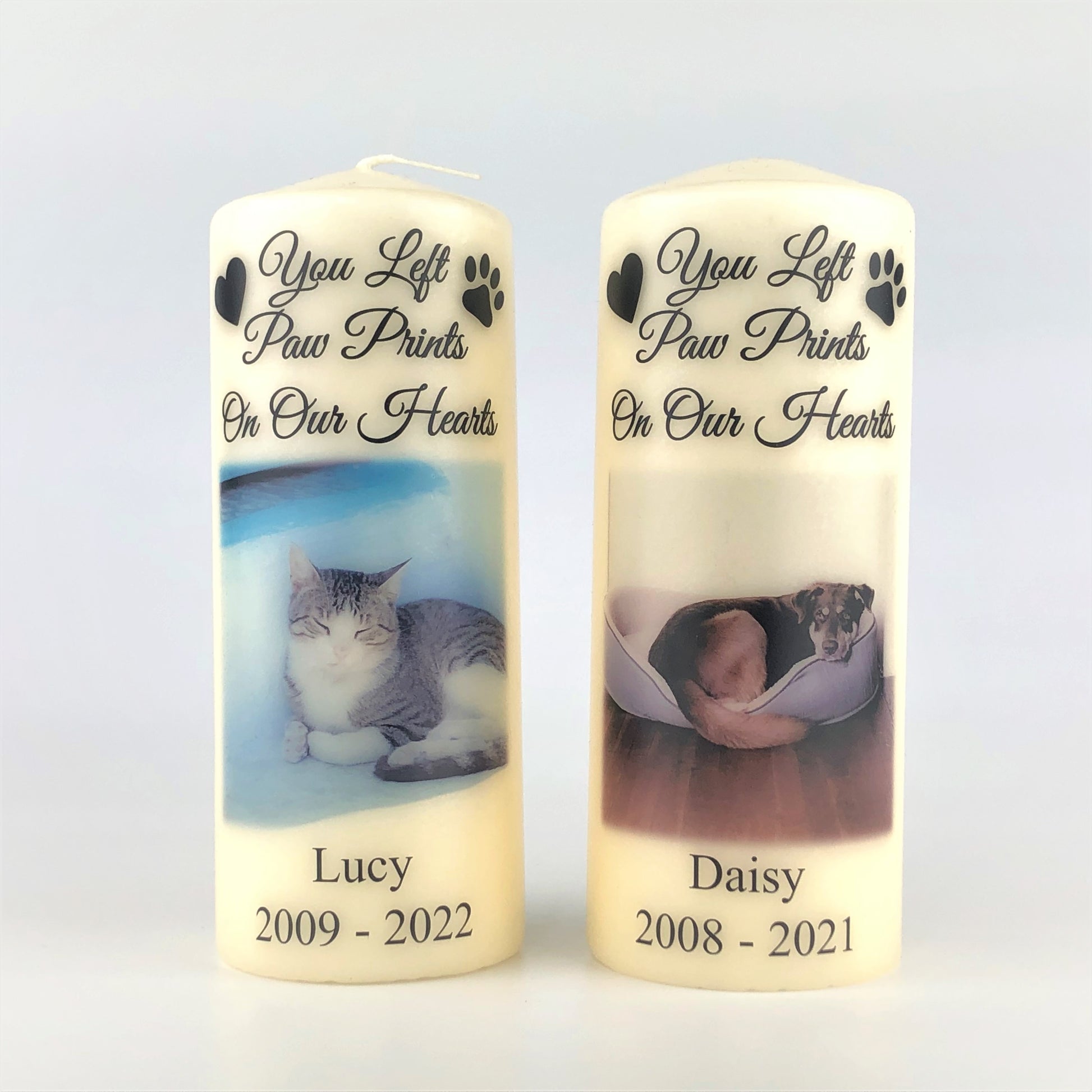 Personalised Pet Memorial Photo Candle